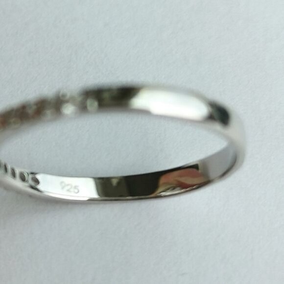 New, sterling silver cultured white freshwater pearl white sapphire ring… - Picture 5 of 9